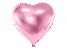 Folinis balionas "Širdis", blizgi rožinė (45cm)
